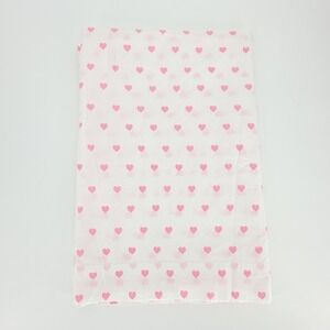 Pottery Barn Kids Twin Flat Sheet Pink Hearts Organic Cotton 66x96 Bedding